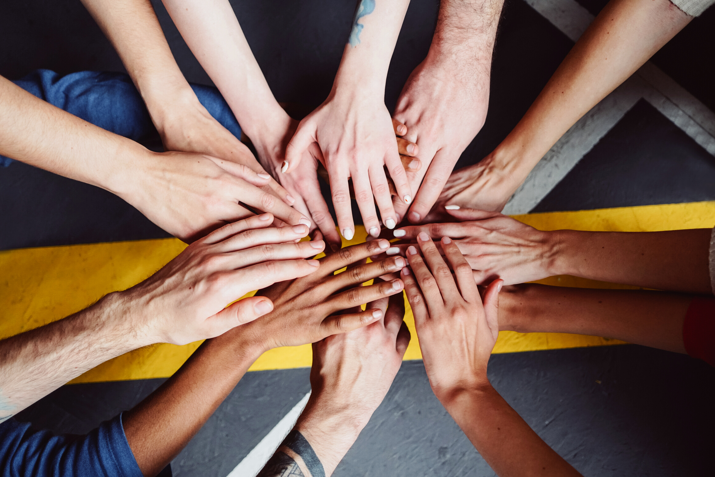 Group of Hands Together